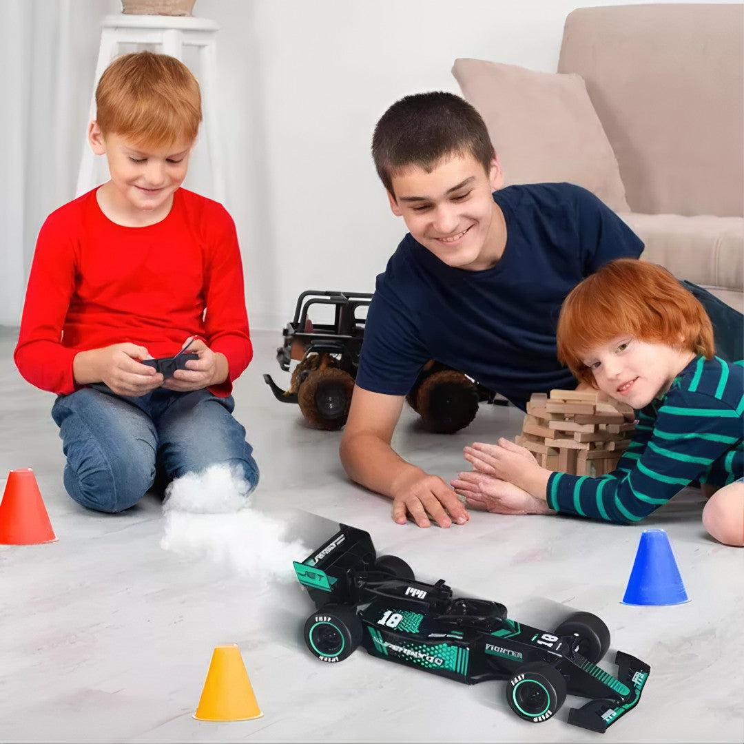 🏎️ DriftMaster F1™ – Carrinho de Controle Remoto com Drift, Fumaça e Luzes LED