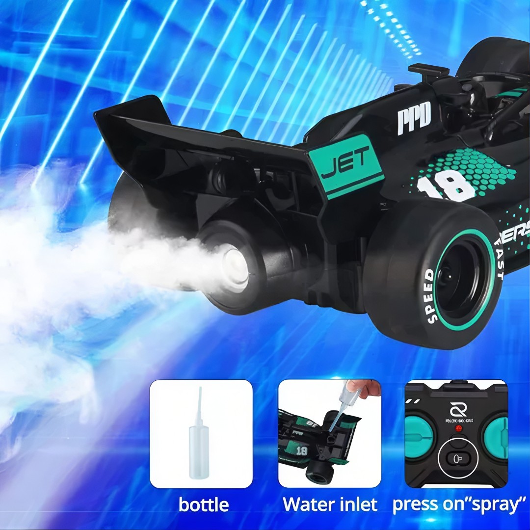 🏎️ DriftMaster F1™ – Carrinho de Controle Remoto com Drift, Fumaça e Luzes LED