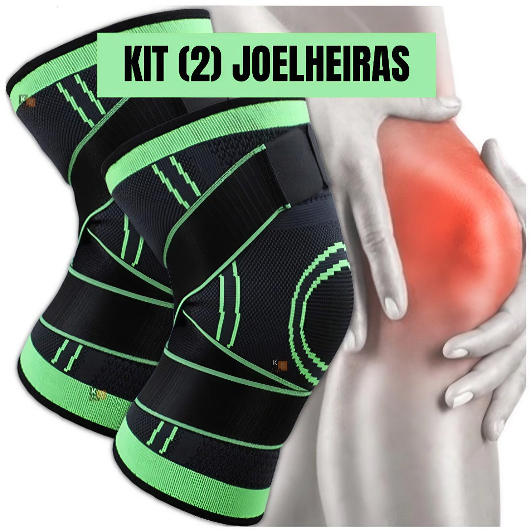 💪 OrthoFlex™ – Kit 2 Joelheiras + Tornozeleira de Compressão Tensor | Suporte, Alívio e Desempenho