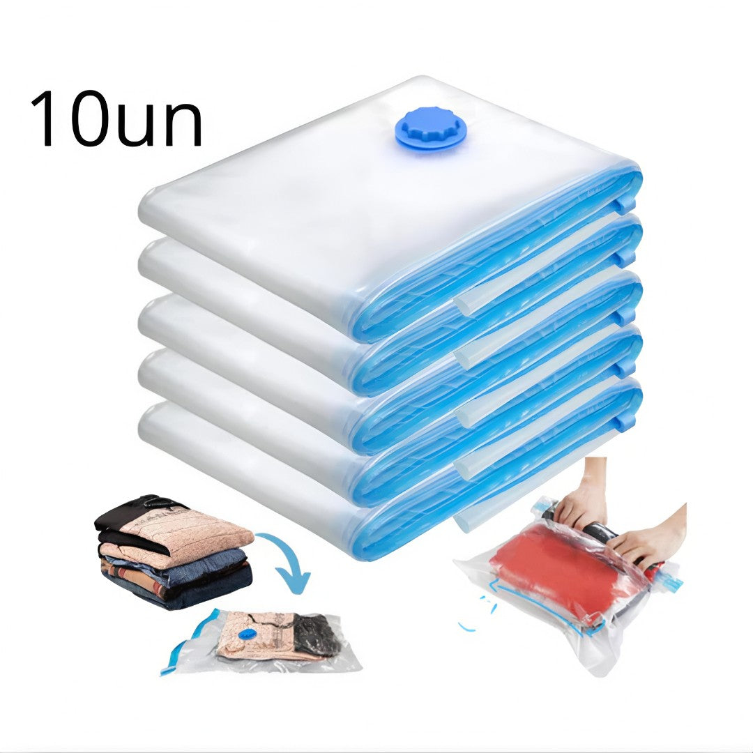 🧳 VacuPack™ – Kit de Sacos a Vácuo com Bomba Manual | Organização Inteligente e Economia de Espaço 💨