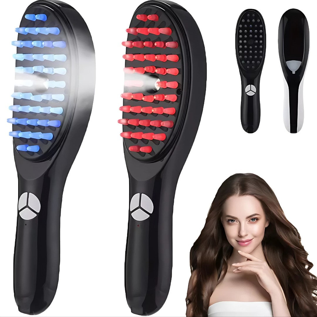 💆♀️ HairThera™ – Escova Massageadora com Laser 4 em 1 para Crescimento Capilar e Tratamento Antiqueda