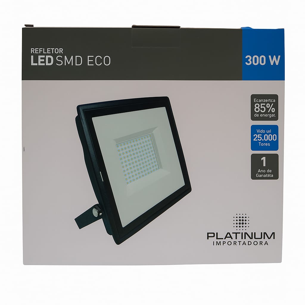 Holofote Refletor Led 300w Bivolt Branco Frio Prova Dágua
