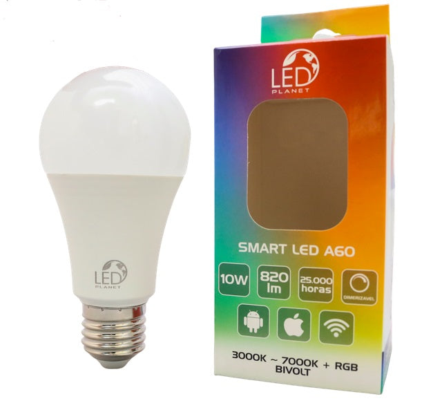 Smart Bulbo Led Wi-fi Inteligente 10w Rgb Branca/colorida