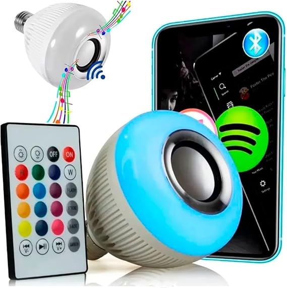 LAMPADA LED BLUETOOTH RGB C/ CONTROLE