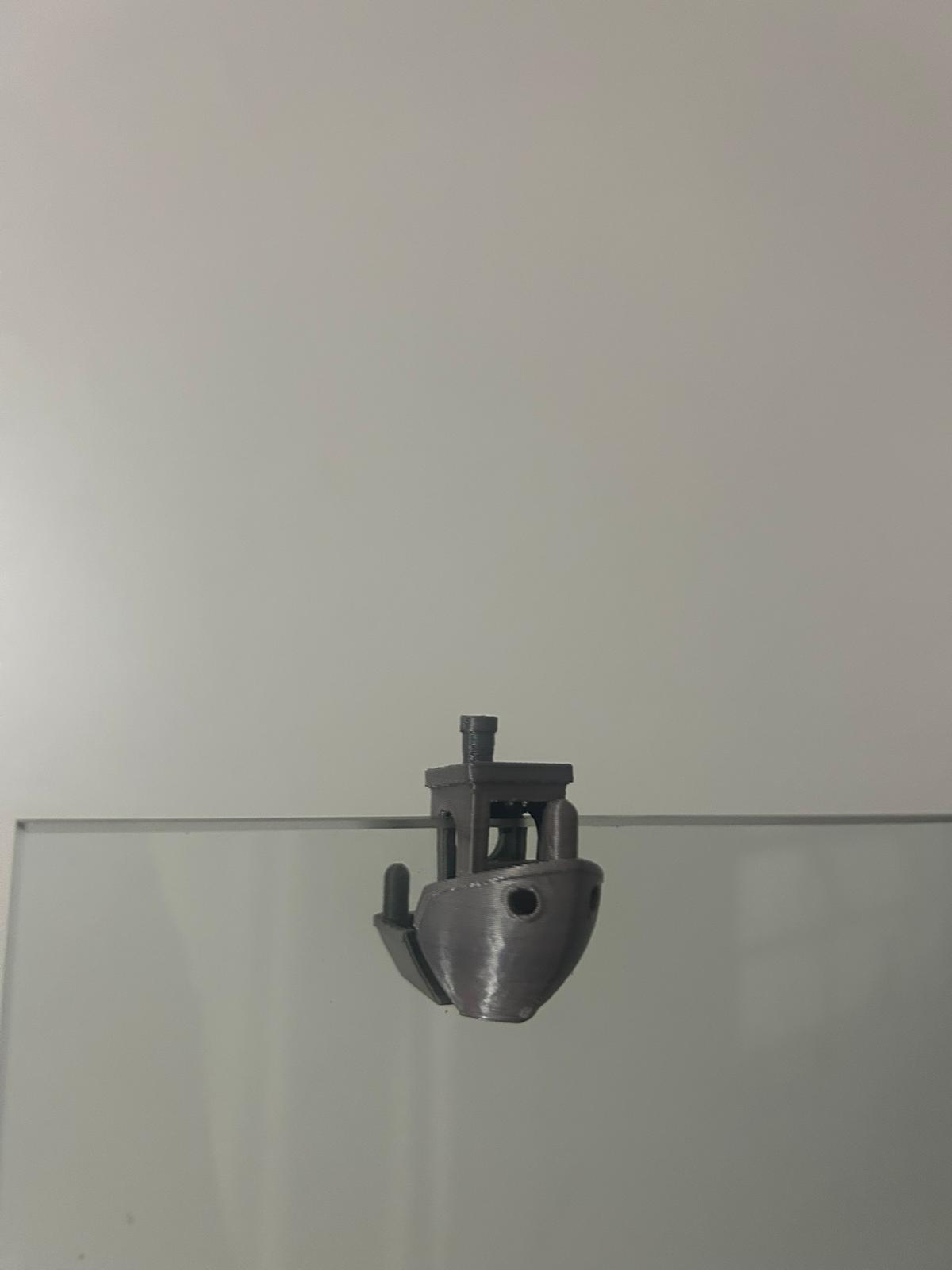 Suporte de Toalha Divertido Barquinho Cinza Acetinado Brilhante 3D Stuff