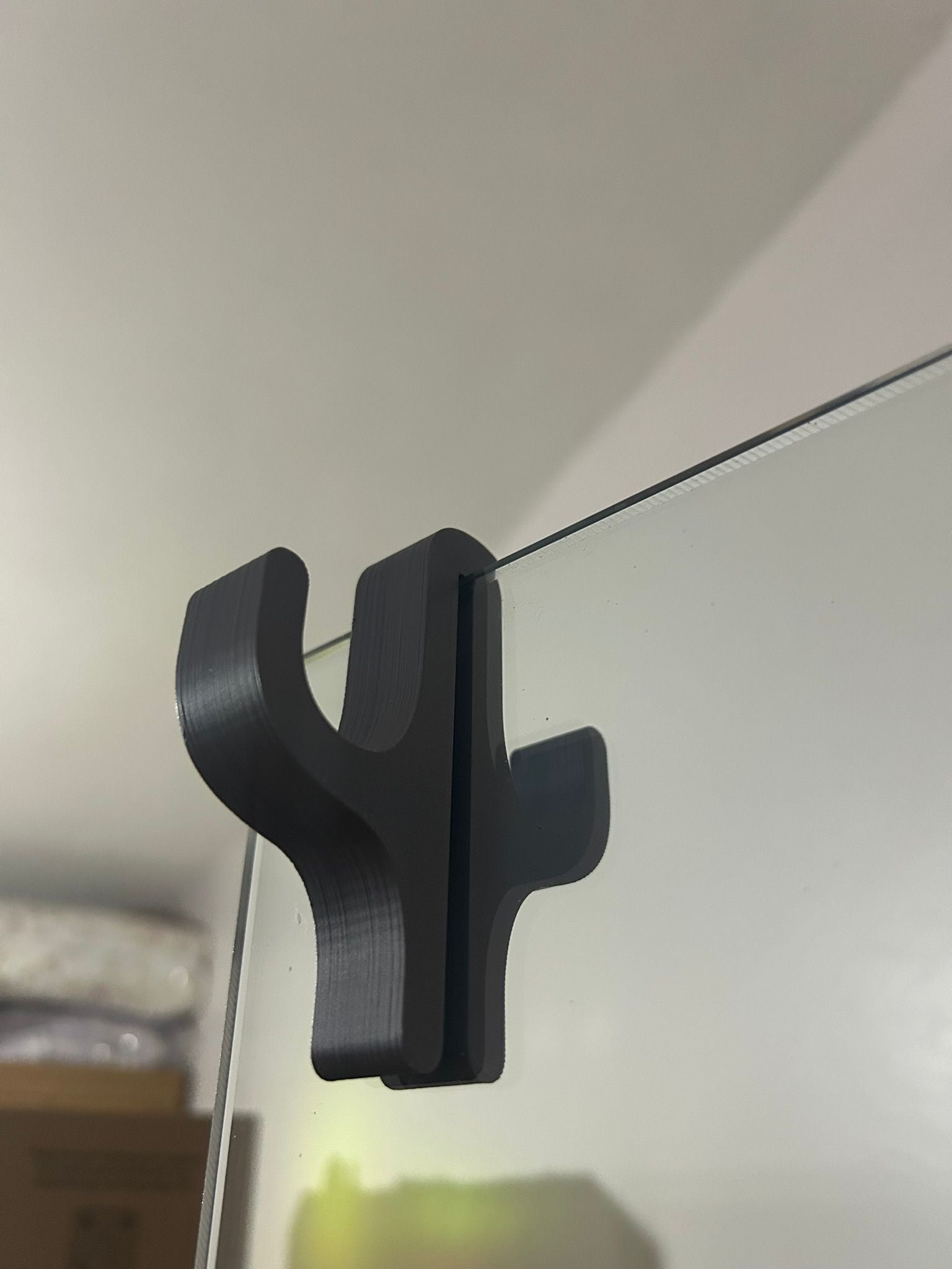 Suporte para Box de Banheiro Cactus Cinza Acetinado Brilhante – Moderno e Funcional