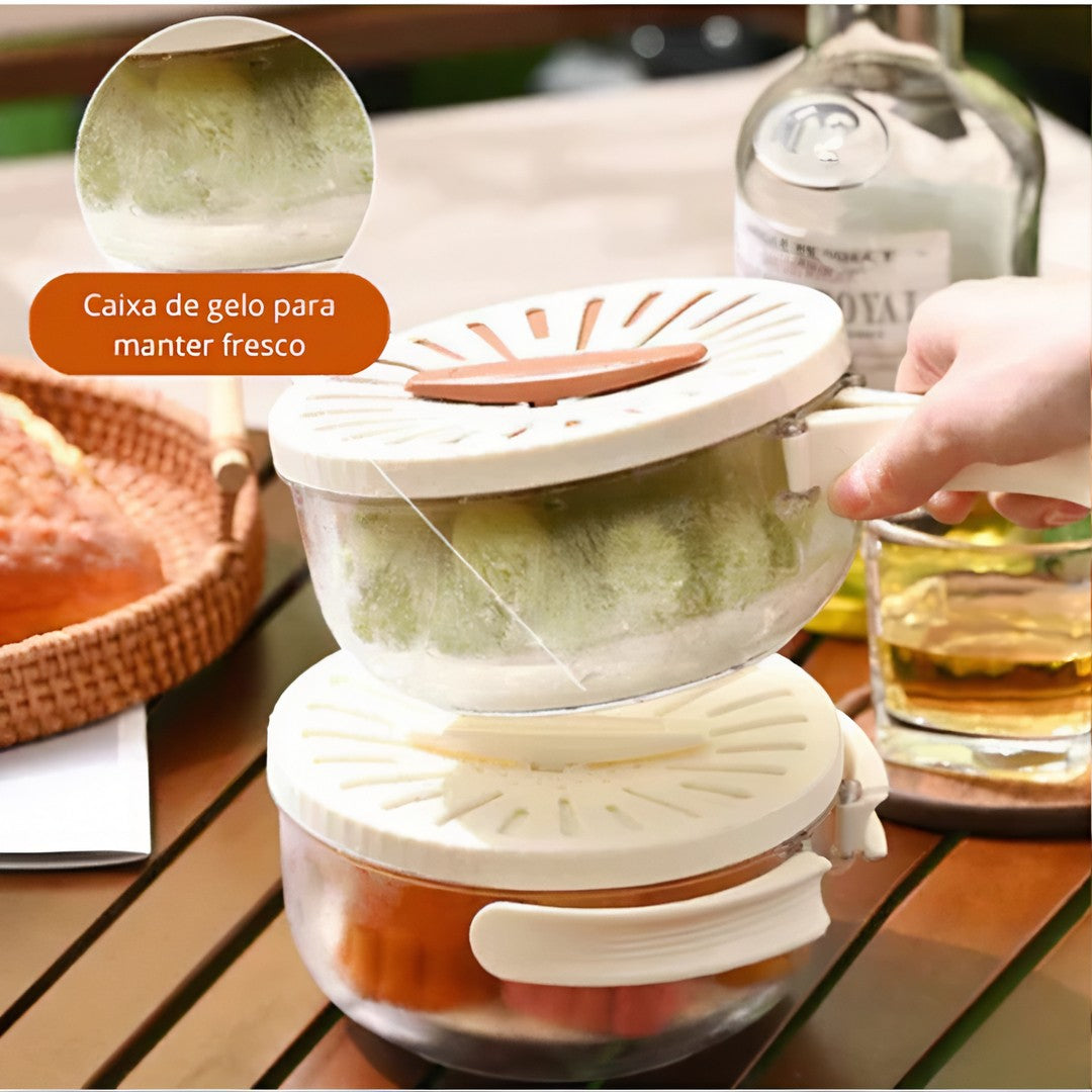 Cesto FreshMax – Drenagem e Armazenamento 2 em 1